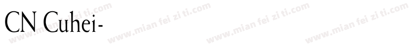 CN Cuhei字体转换